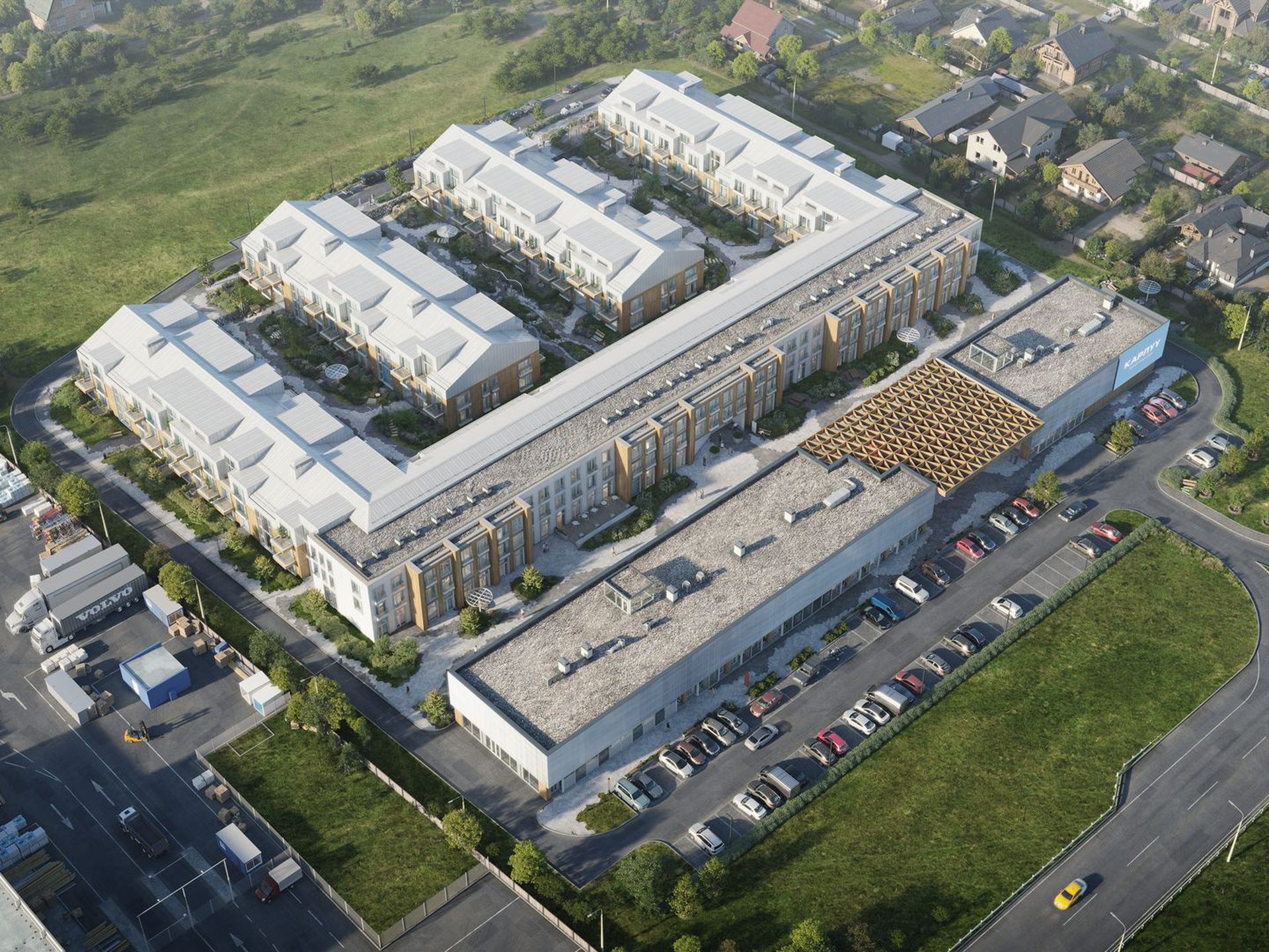 Апарт-комплекс KARLUU, вид с Чуйского тракта